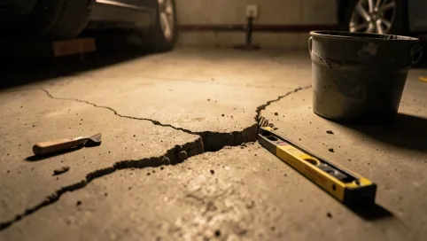 czym wyrównać posadzkę betonowa w garażu